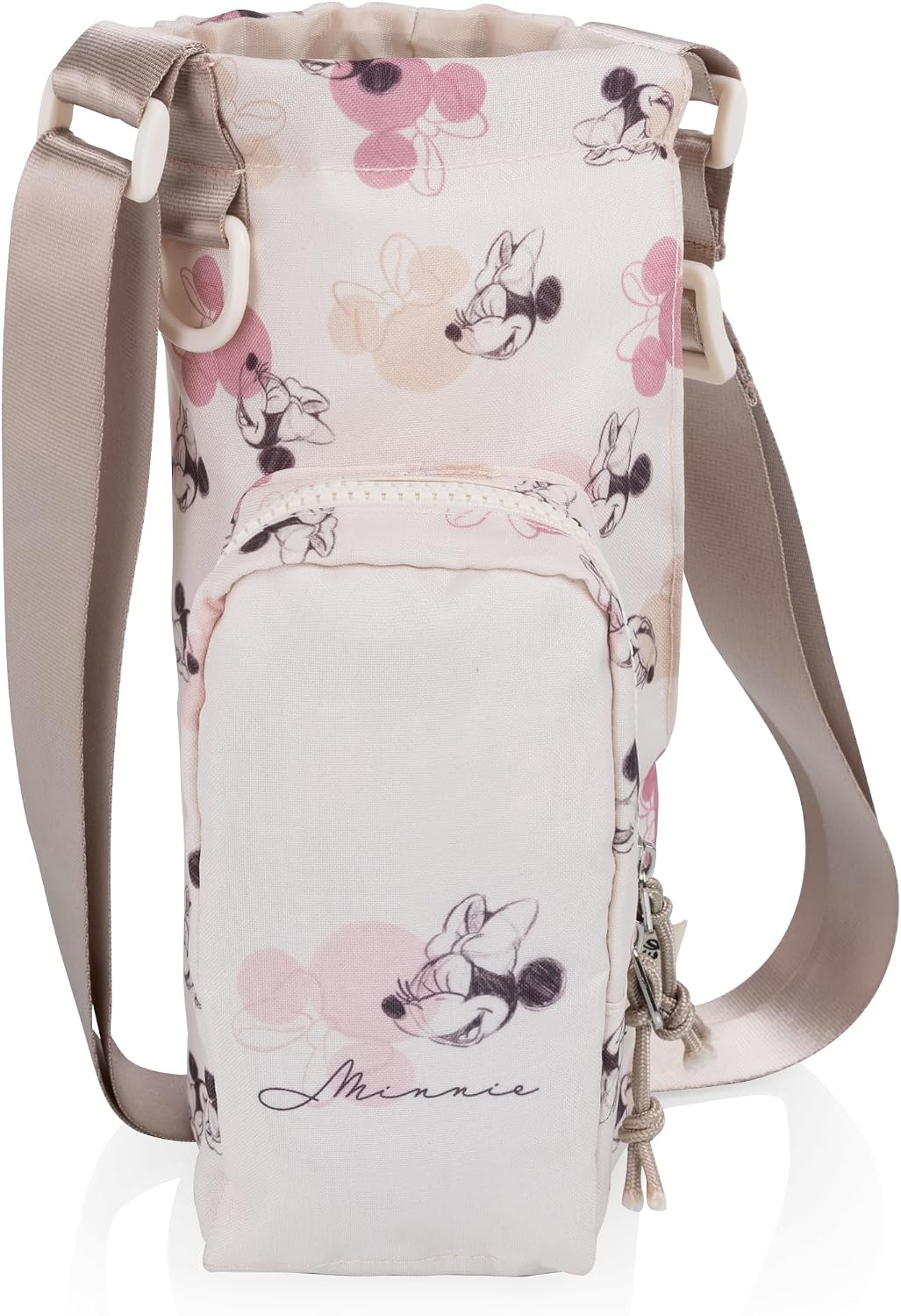 PICNIC TIME Eclipse 40 oz Tumber Tote, Drink Carrier Crossbody Bag, Water Bottle Holder with Shoulder Strap and Phone Pocket, (Gray)