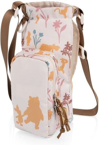 PICNIC TIME Eclipse 40 oz Tumber Tote, Drink Carrier Crossbody Bag, Water Bottle Holder with Shoulder Strap and Phone Pocket, (Gray)