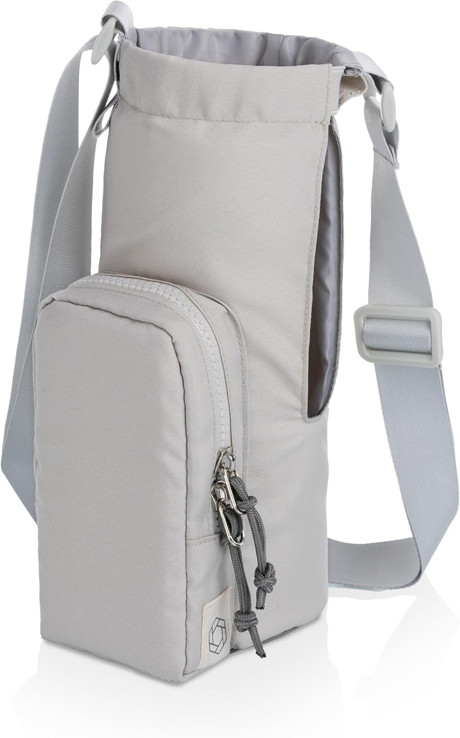 PICNIC TIME Eclipse 40 oz Tumber Tote, Drink Carrier Crossbody Bag, Water Bottle Holder with Shoulder Strap and Phone Pocket, (Gray)