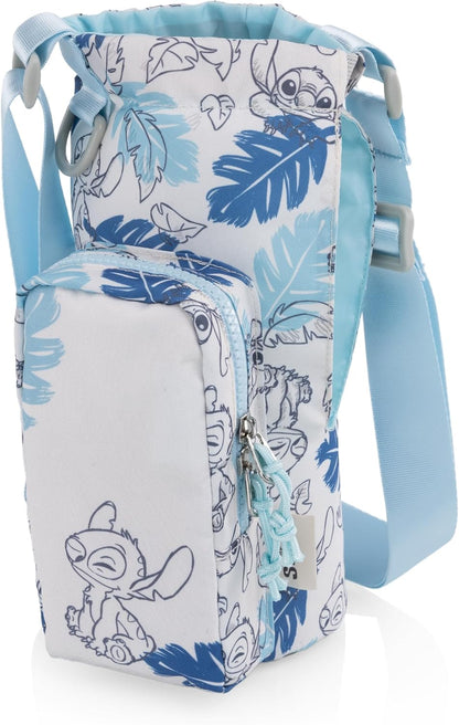 PICNIC TIME Eclipse 40 oz Tumber Tote, Drink Carrier Crossbody Bag, Water Bottle Holder with Shoulder Strap and Phone Pocket, (Gray)
