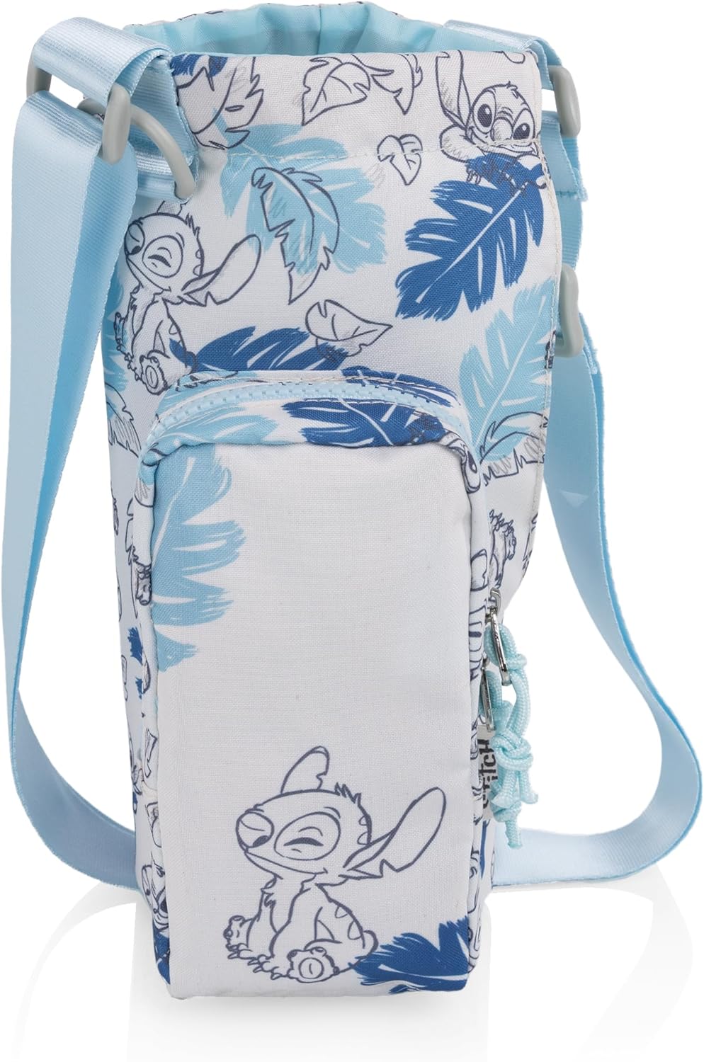 PICNIC TIME Eclipse 40 oz Tumber Tote, Drink Carrier Crossbody Bag, Water Bottle Holder with Shoulder Strap and Phone Pocket, (Gray)