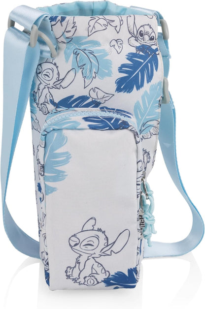 PICNIC TIME Eclipse 40 oz Tumber Tote, Drink Carrier Crossbody Bag, Water Bottle Holder with Shoulder Strap and Phone Pocket, (Gray)