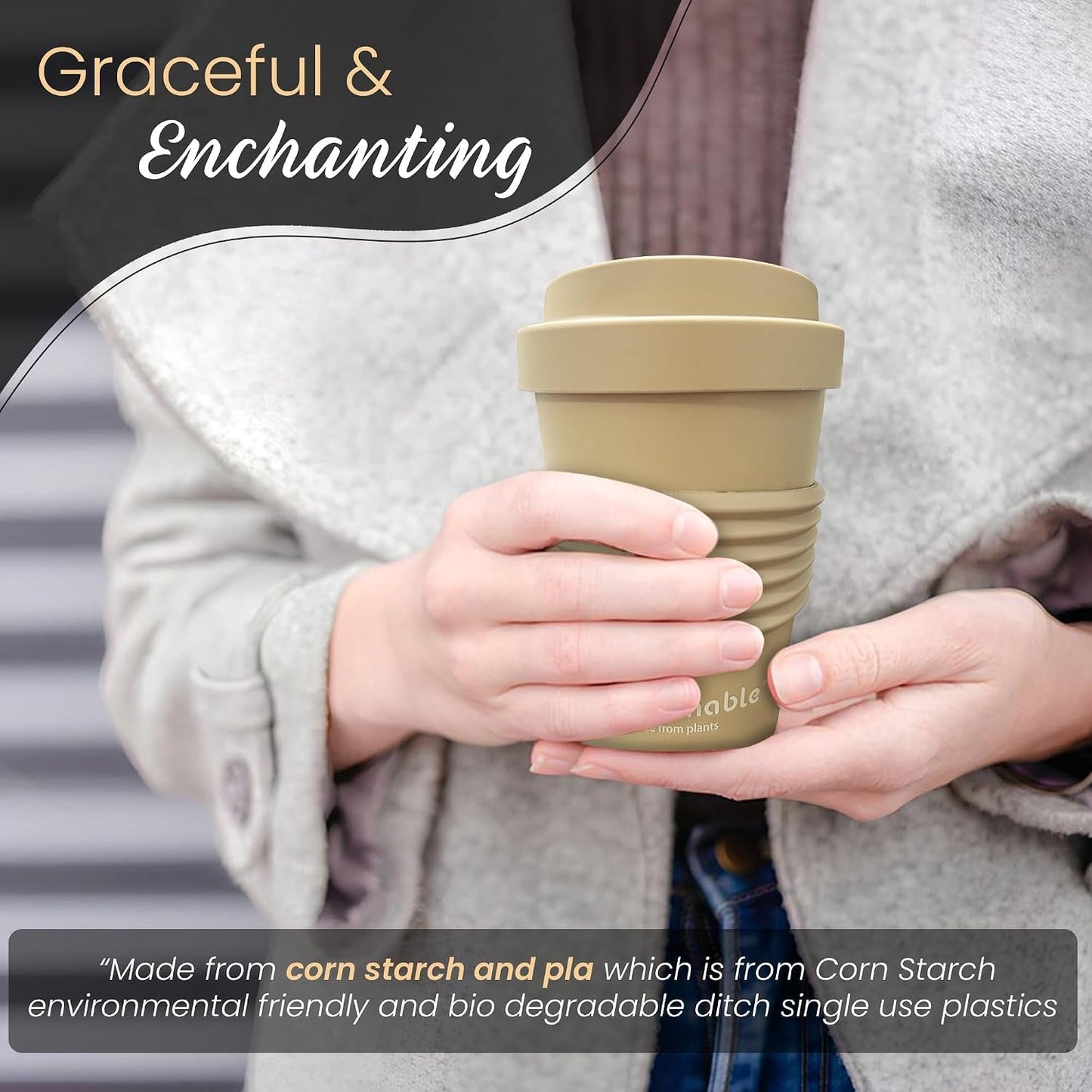 16oz Coffee Mug - Insulated Reusable Coffee Tumbler - On-The-Go Travel Mug - BPA-Free, Leak proof Lid, Stylish Coffee Cup - Lightweight & Durable Mug for Drinks (Rose)