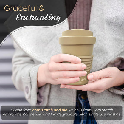 16oz Coffee Mug - Insulated Reusable Coffee Tumbler - On-The-Go Travel Mug - BPA-Free, Leak proof Lid, Stylish Coffee Cup - Lightweight & Durable Mug for Drinks (Rose)