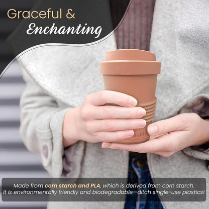 16oz Coffee Mug - Insulated Reusable Coffee Tumbler - On-The-Go Travel Mug - BPA-Free, Leak proof Lid, Stylish Coffee Cup - Lightweight & Durable Mug for Drinks (Rose)