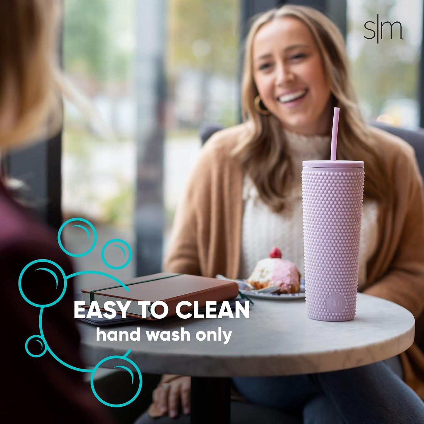 Textured Plastic Tumbler, Straw Lid | 24oz | Pink | Classic Reusable Plastic Cup, Double Wall Insulated | BPA Free Cupholder Friendly Smoothie & Iced Coffee Cup, Raspberry Vibes