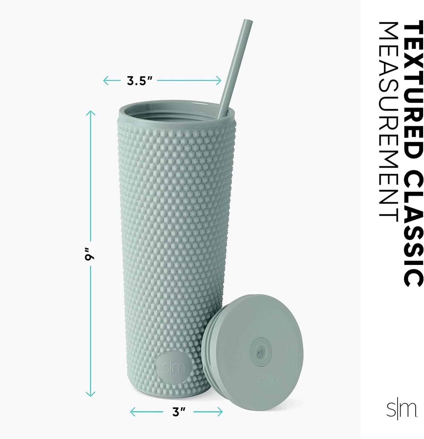 Textured Plastic Tumbler, Straw Lid | 24oz | Pink | Classic Reusable Plastic Cup, Double Wall Insulated | BPA Free Cupholder Friendly Smoothie & Iced Coffee Cup, Raspberry Vibes
