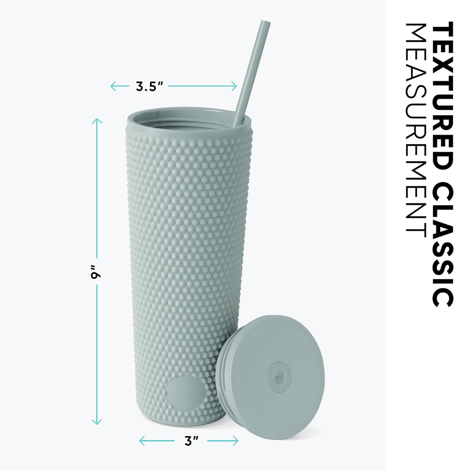 Textured Plastic Tumbler, Straw Lid | 24oz | Pink | Classic Reusable Plastic Cup, Double Wall Insulated | BPA Free Cupholder Friendly Smoothie & Iced Coffee Cup, Raspberry Vibes