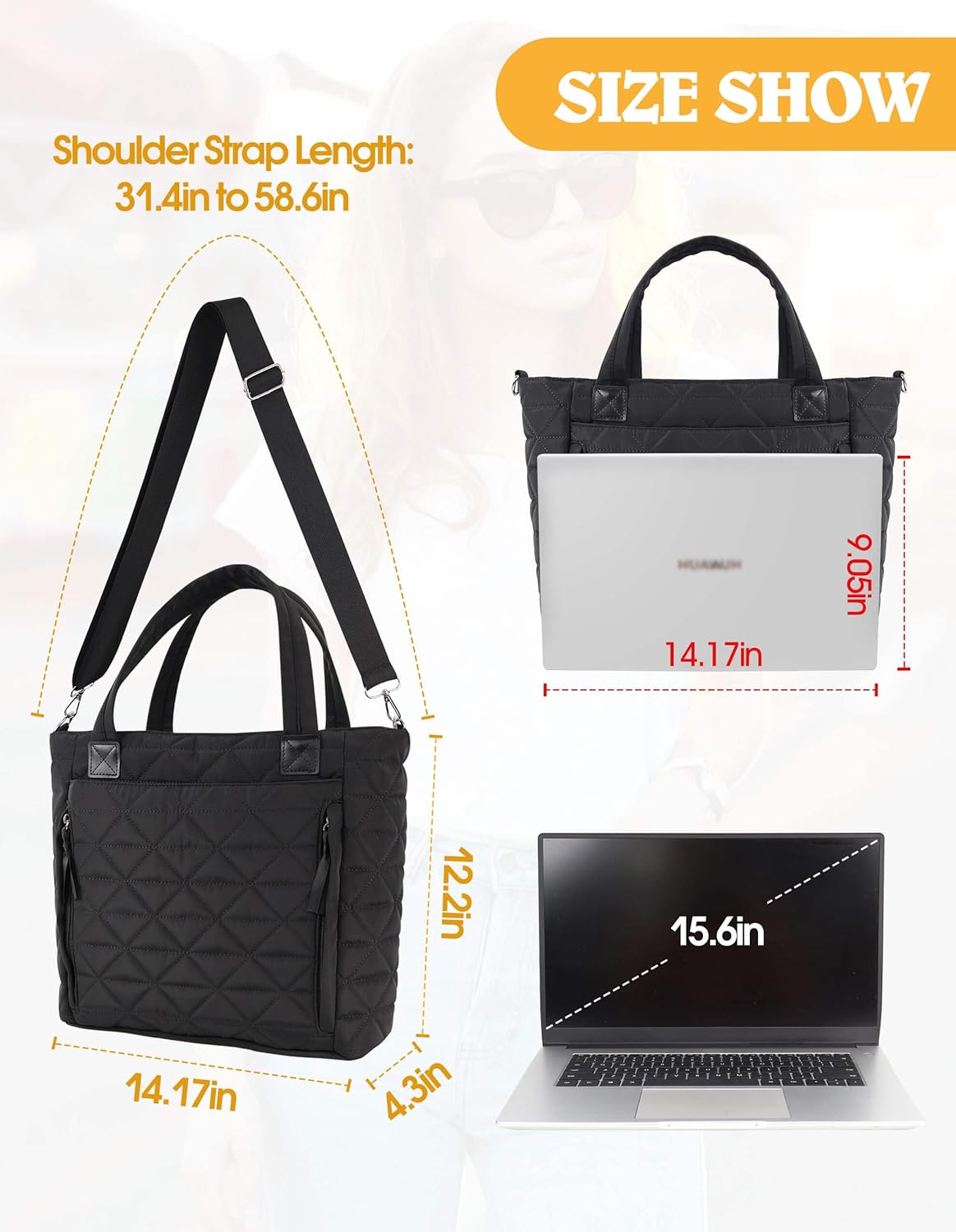 Womens Puffer Tote Bag Compatible with Stanley Cup, Quilted Bags Work College Travel Handbags Gifts for Women