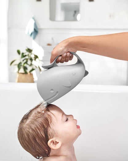 Baby Bath All-in-One Elbow Saver and Kneeler, Moby, Grey