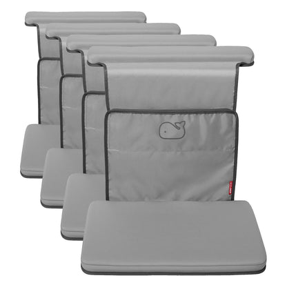 Baby Bath All-in-One Elbow Saver and Kneeler, Moby, Grey