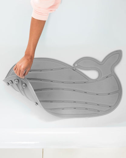 Baby Bath All-in-One Elbow Saver and Kneeler, Moby, Grey