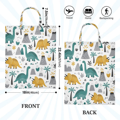 Hand Drawn Dino Waterproof Travel Laundry Bag Easy Care Pack of 2