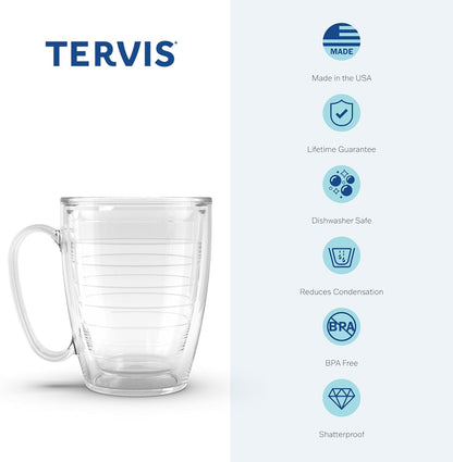 Tervis Made in USA Double Walled University of Alabama Crimson Tide Insulated Tumbler Cup Keeps Drinks Cold & Hot, 16oz Mug, Emblem - Colors B