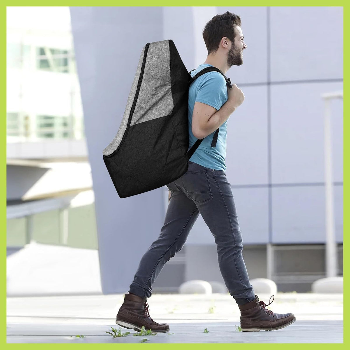 Padded Car Seat Travel Bag for Airplane, Heavy Duty Backpack for Air Travel, Water-Resistant Carrier with Shoulder Strap, Fits Most Car Seats (Black)