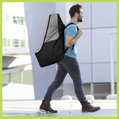 Padded Car Seat Travel Bag for Airplane, Heavy Duty Backpack for Air Travel, Water-Resistant Carrier with Shoulder Strap, Fits Most Car Seats (Black)