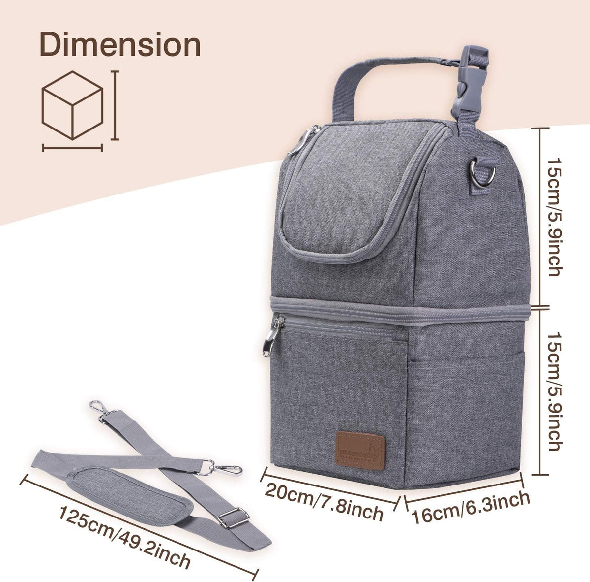 Insulated Baby Bottle Bag, Breastmilk Cooler, Multi-Use