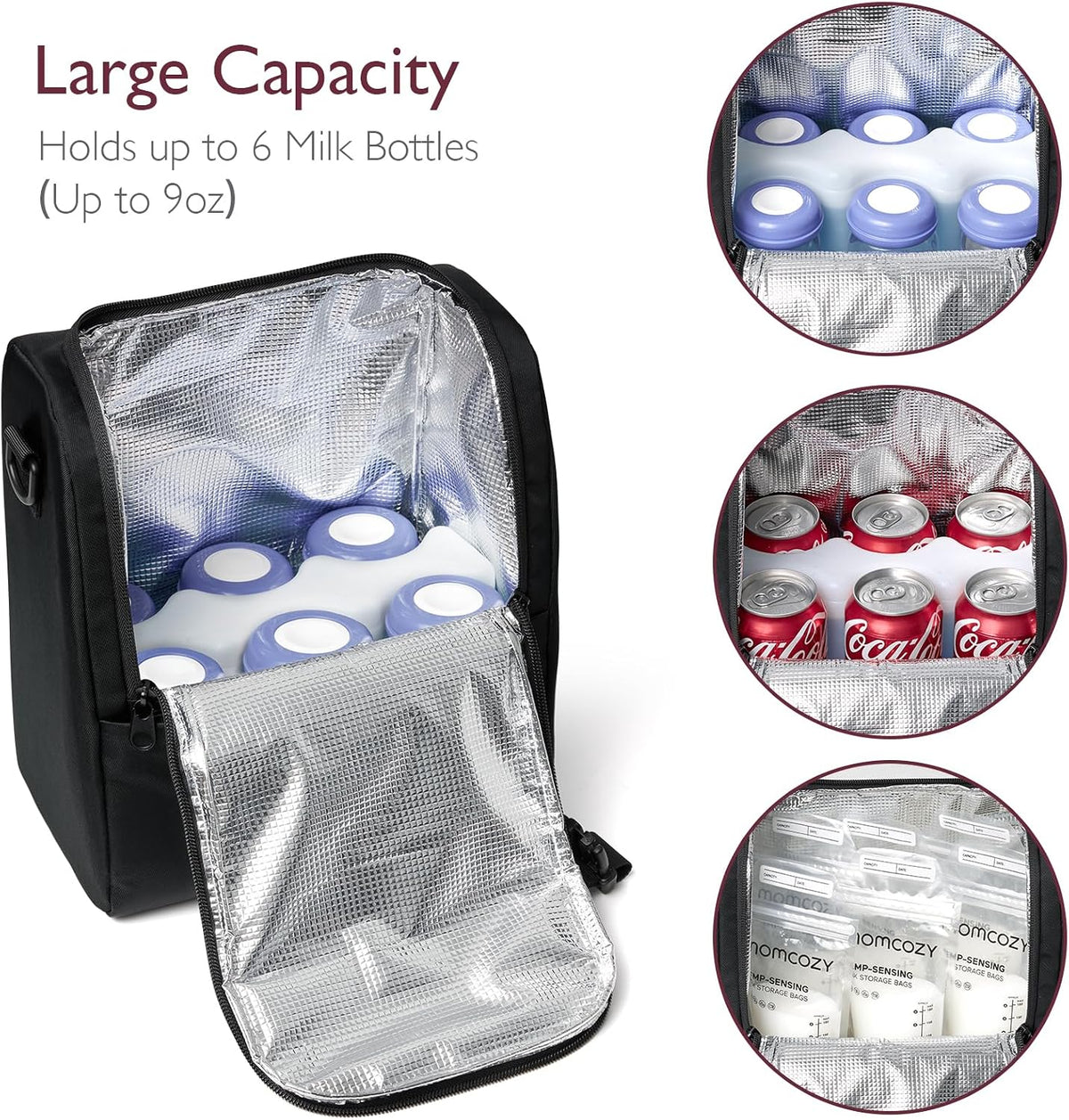 Insulated Baby Bottle Bag, Breastmilk Cooler, Multi-Use
