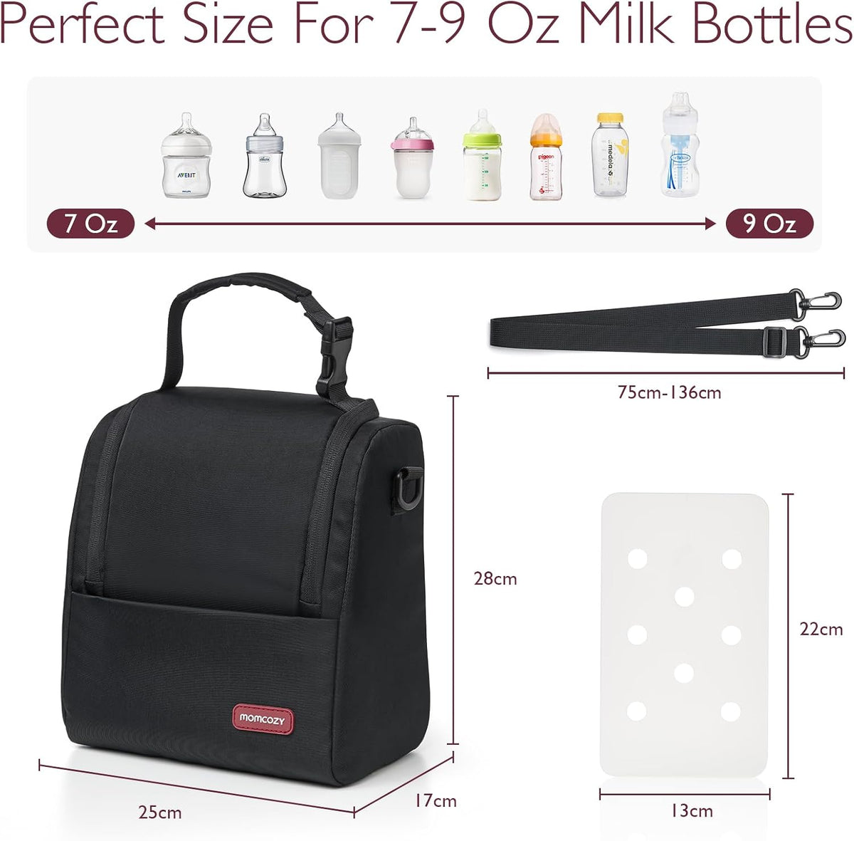 Insulated Baby Bottle Bag, Breastmilk Cooler, Multi-Use
