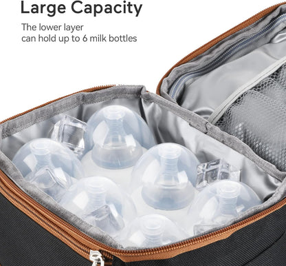 Insulated Baby Bottle Bag, Breastmilk Cooler, Multi-Use