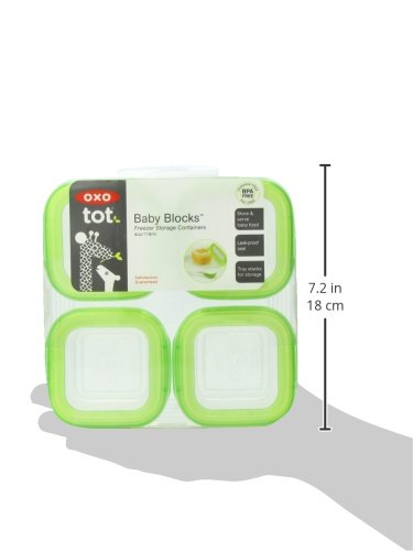 Baby Blocks Freezer Storage Containers 4oz- New Colors Available