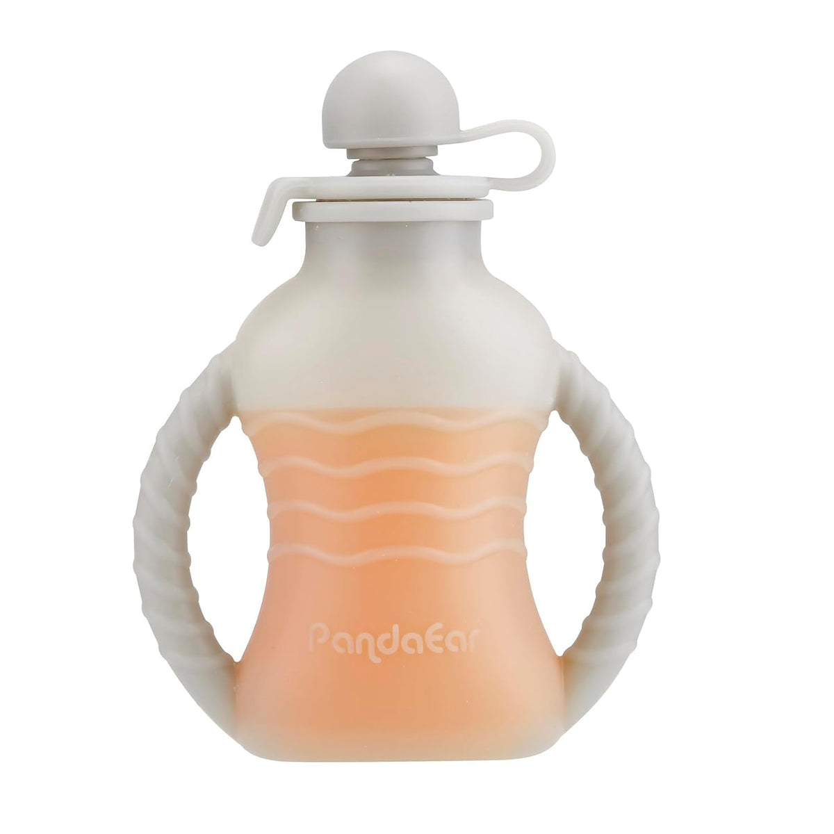 4 Pack Reusable Baby Food Pouches with Double Handles, Silicone Portable Pouches for Toddlers, Refillable 4oz Food Storage Bags for Puree, Yogurt, Smoothies - Includes Collapsible Funnel