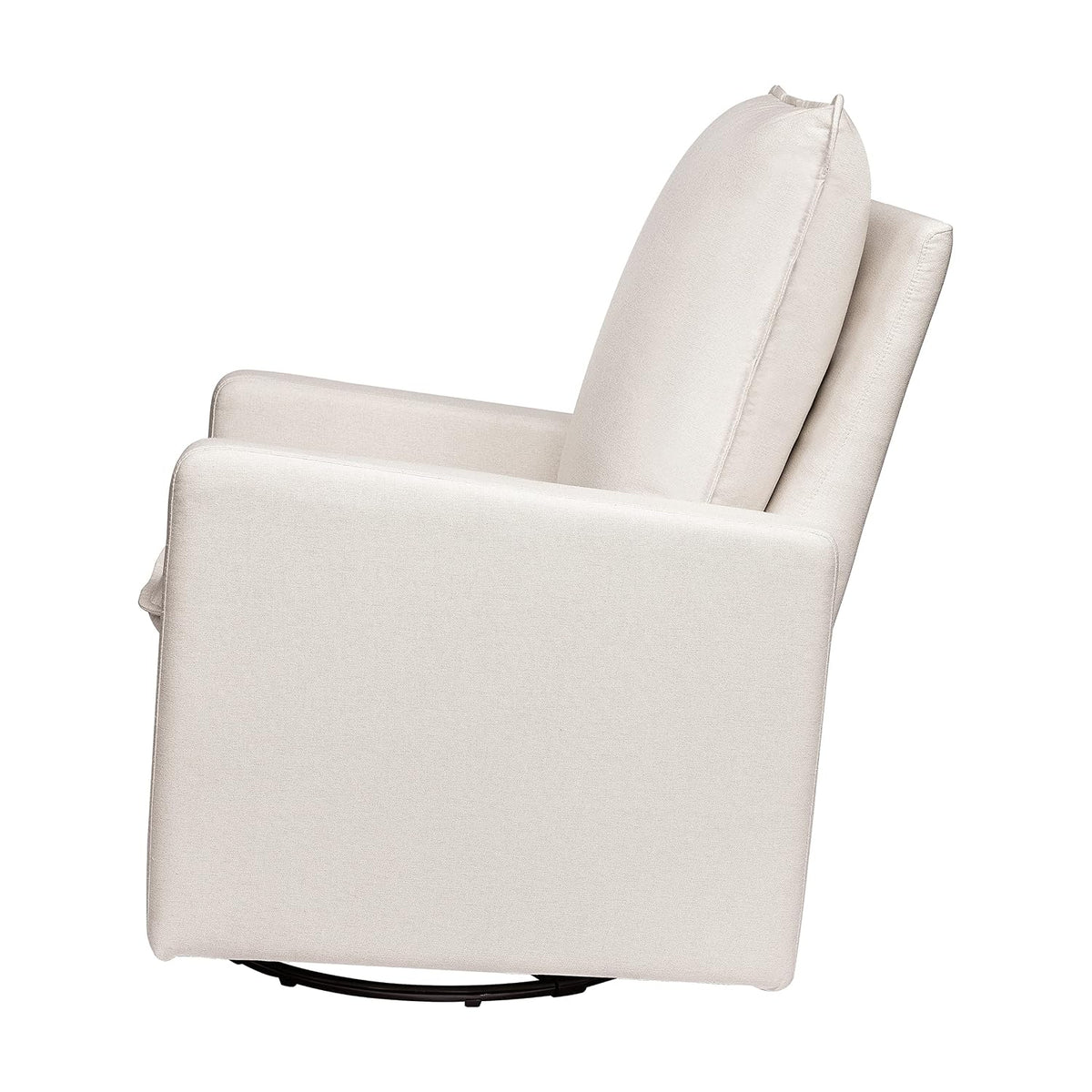 Cali Pillowback Swivel Glider in Performance Plastic Cream Eco-Weave, Water Repellent & Stain Resistant, Greenguard Gold and CertiPUR-US Certified