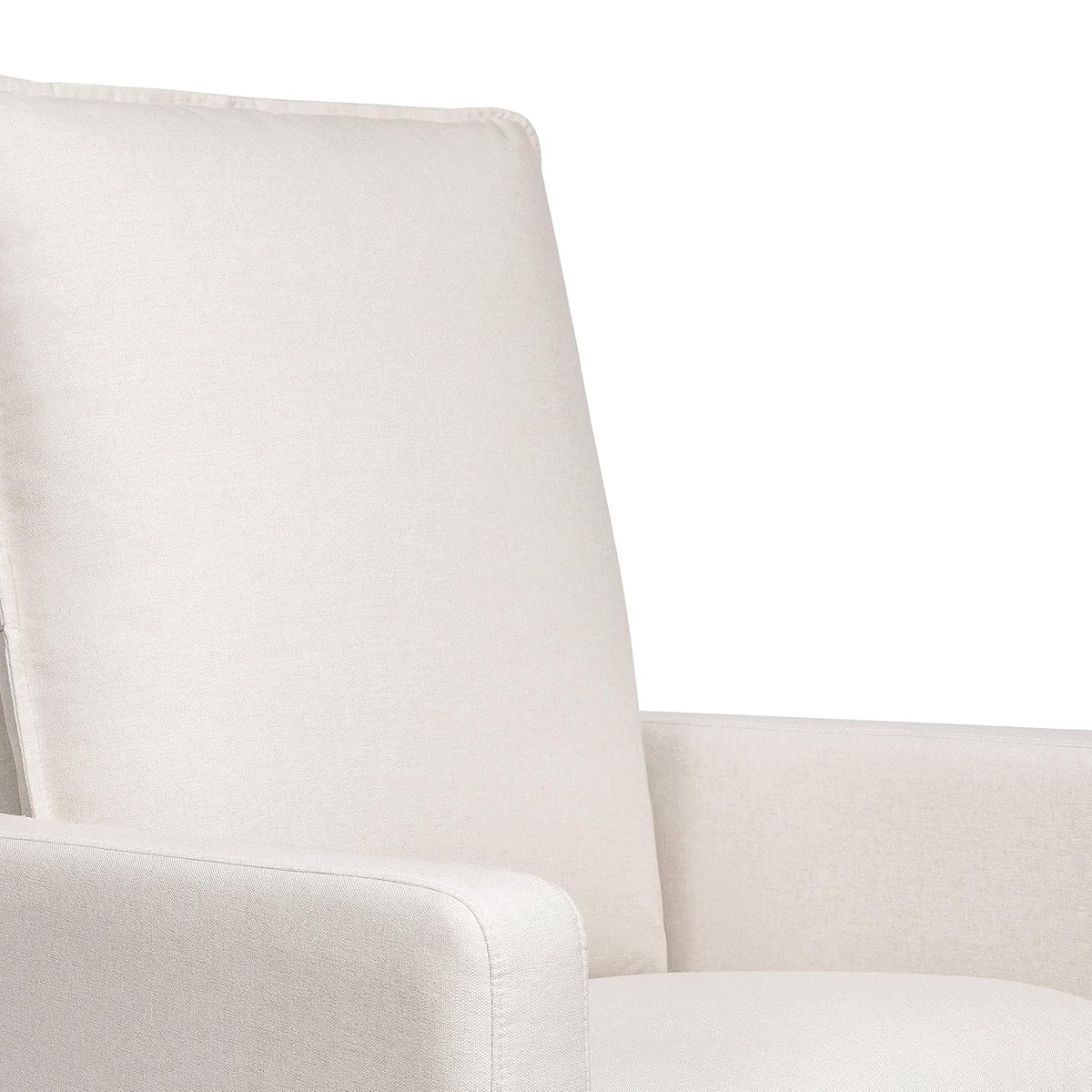 Cali Pillowback Swivel Glider in Performance Plastic Cream Eco-Weave, Water Repellent & Stain Resistant, Greenguard Gold and CertiPUR-US Certified