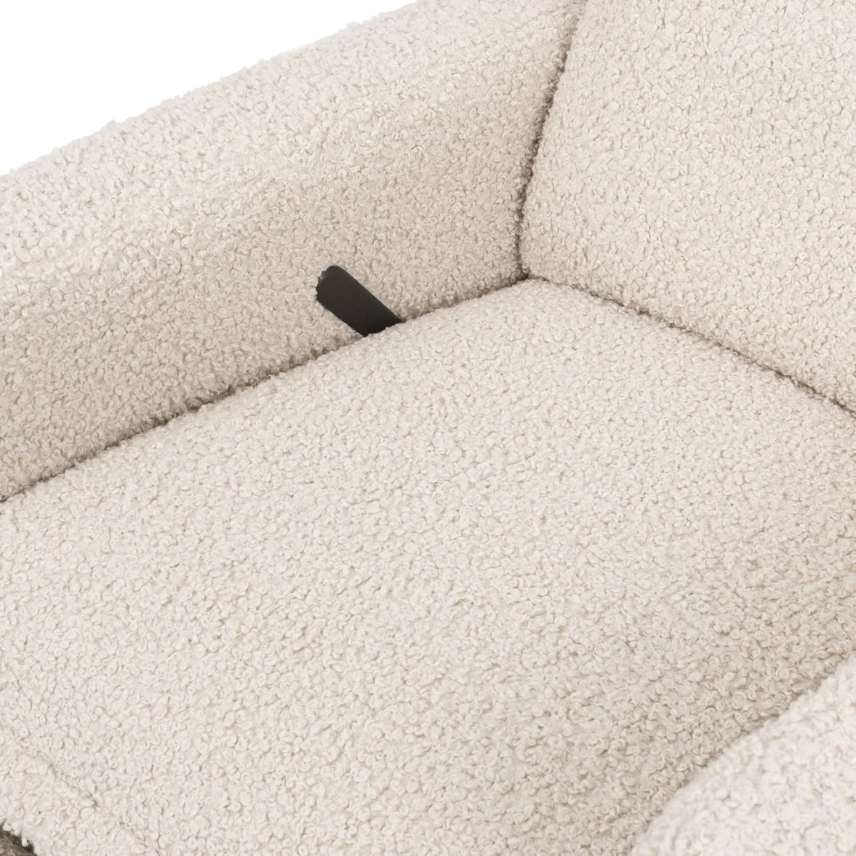 Cali Pillowback Swivel Glider in Performance Plastic Cream Eco-Weave, Water Repellent & Stain Resistant, Greenguard Gold and CertiPUR-US Certified