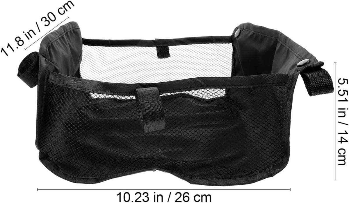 Umbrella Stroller Storage Basket Under Seat Mesh Net Bag Attachment, Pushchair Organizer Caddy for Diapers & Shopping