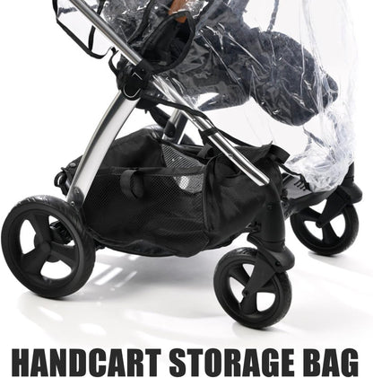 Umbrella Stroller Storage Basket Under Seat Mesh Net Bag Attachment, Pushchair Organizer Caddy for Diapers & Shopping