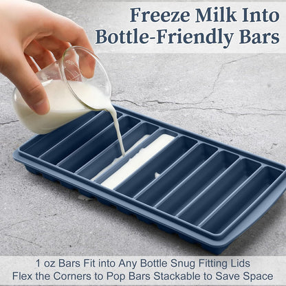 2 Pcs Breastmilk Freezer Storage Baby Food Milk Freezer Trays, Blue