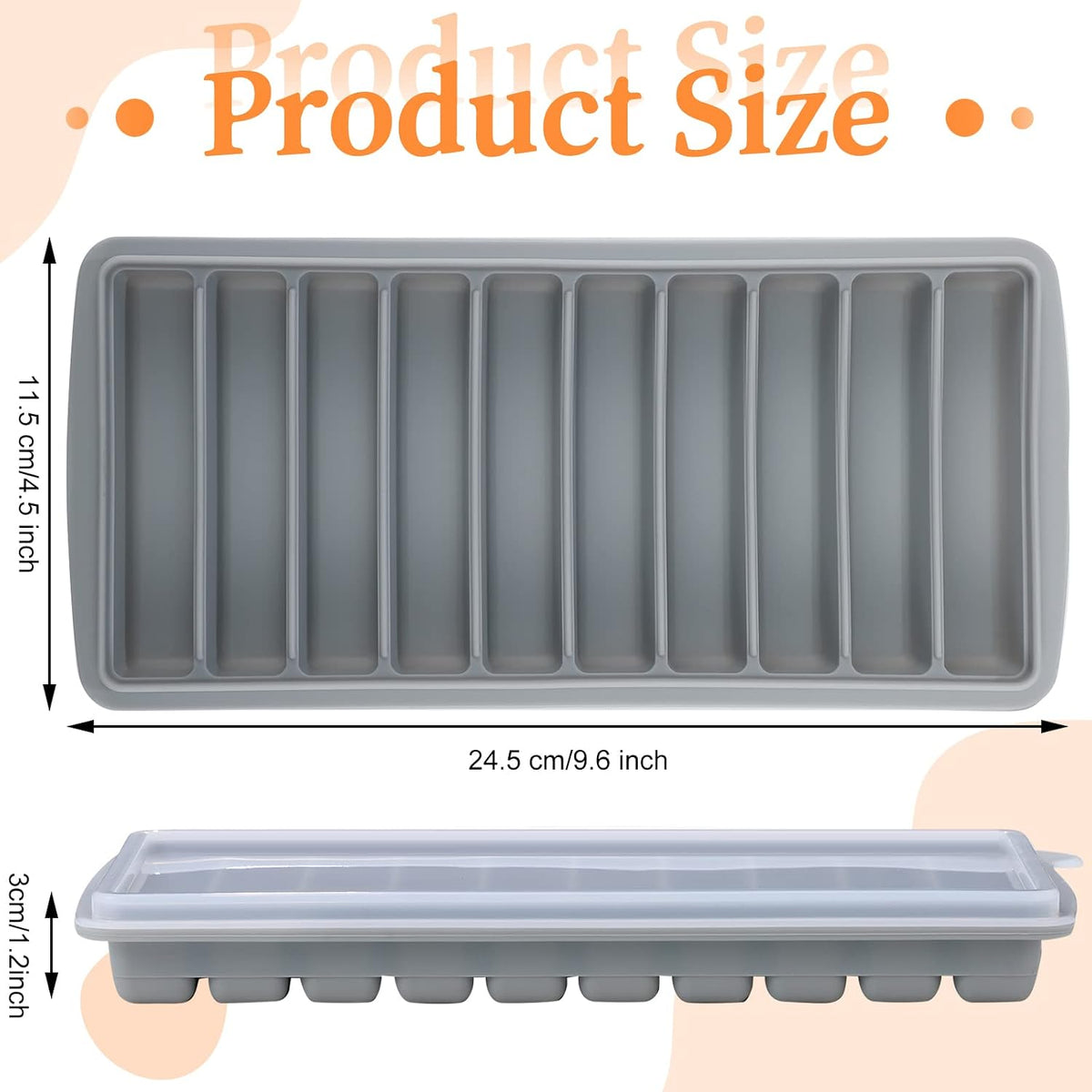 2 Pcs Breastmilk Freezer Storage Baby Food Milk Freezer Trays, Blue