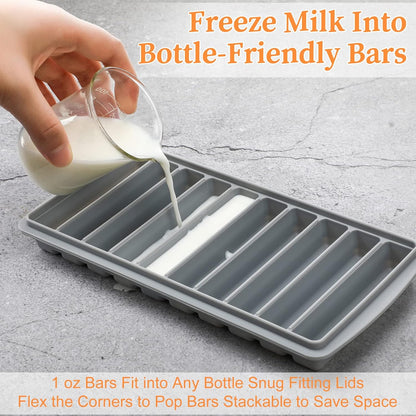 2 Pcs Breastmilk Freezer Storage Baby Food Milk Freezer Trays, Blue