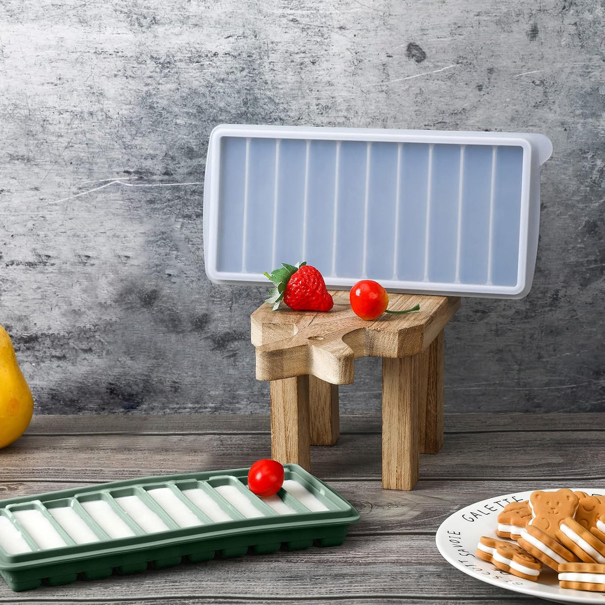 2 Pcs Breastmilk Freezer Storage Baby Food Milk Freezer Trays, Blue