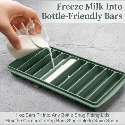 2 Pcs Breastmilk Freezer Storage Baby Food Milk Freezer Trays, Blue