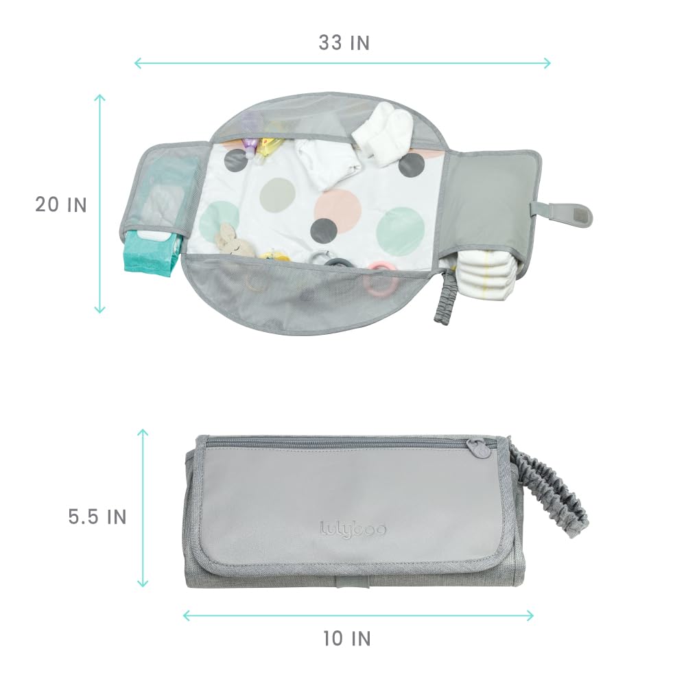 Portable Diaper Changing Pad & Travel Bag - Foldable Baby Changing Mat with Outer Storage & Wipeable Surface, Compact Travel Diaper Station & Baby Gift for On-The-Go Parents