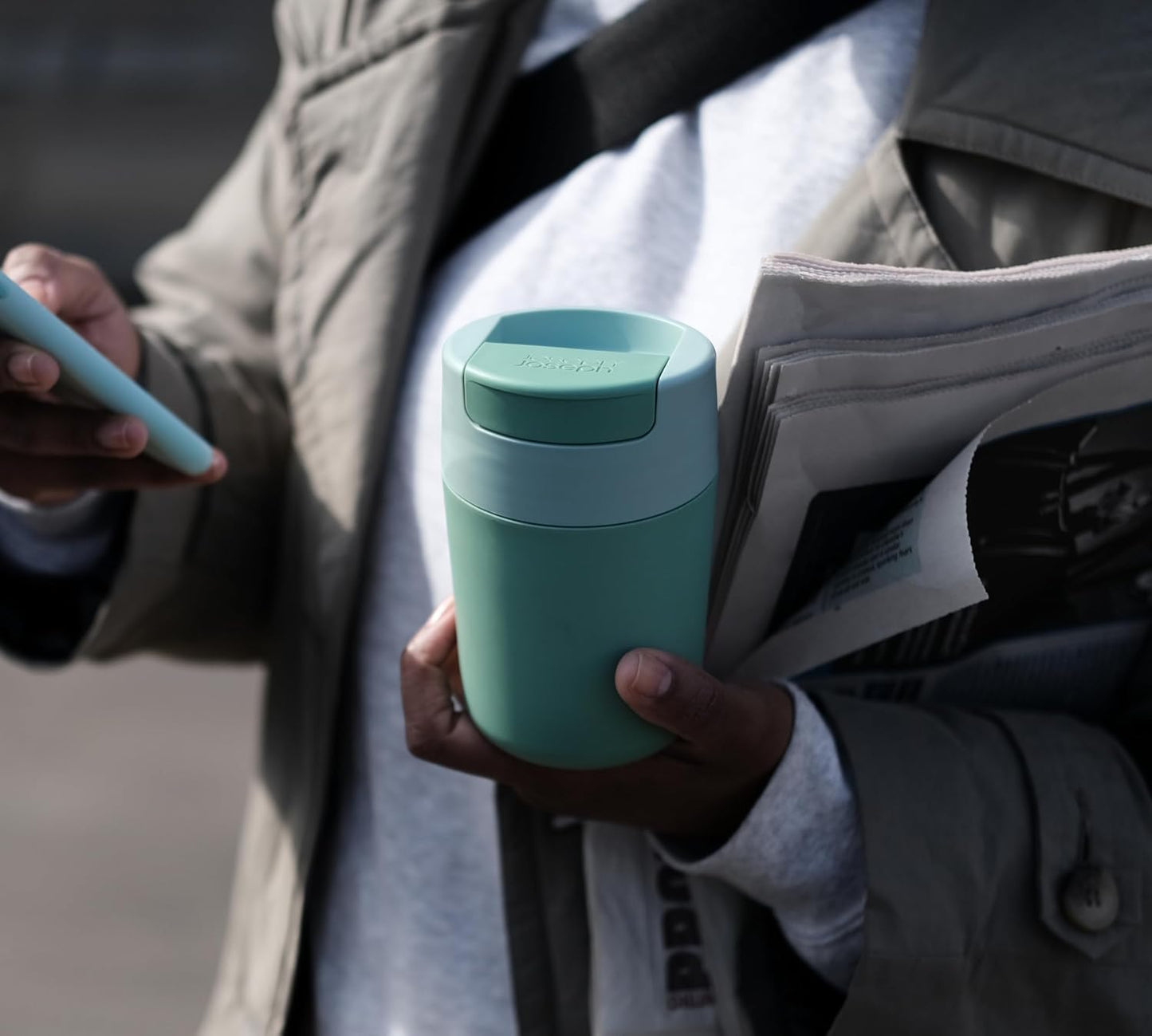 Sipp™ Travel Coffee Mug with Flip-top Cap - 12 fl. oz - Green