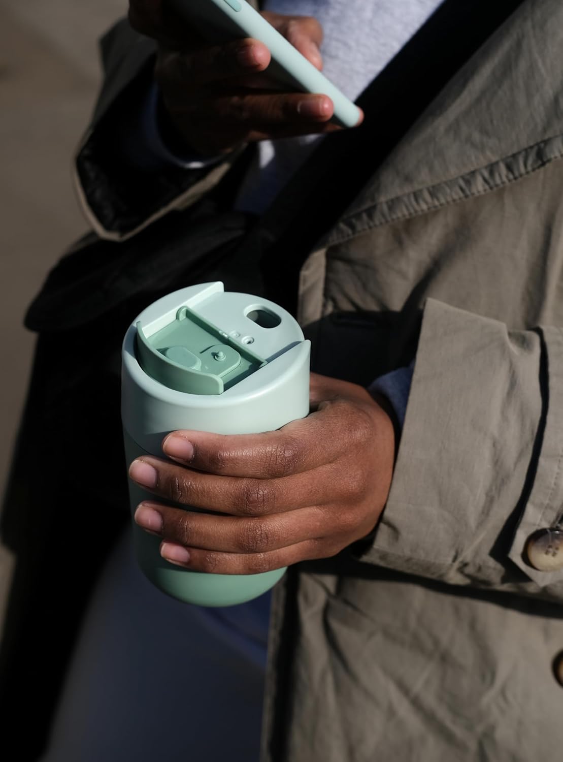 Sipp™ Travel Coffee Mug with Flip-top Cap - 12 fl. oz - Green