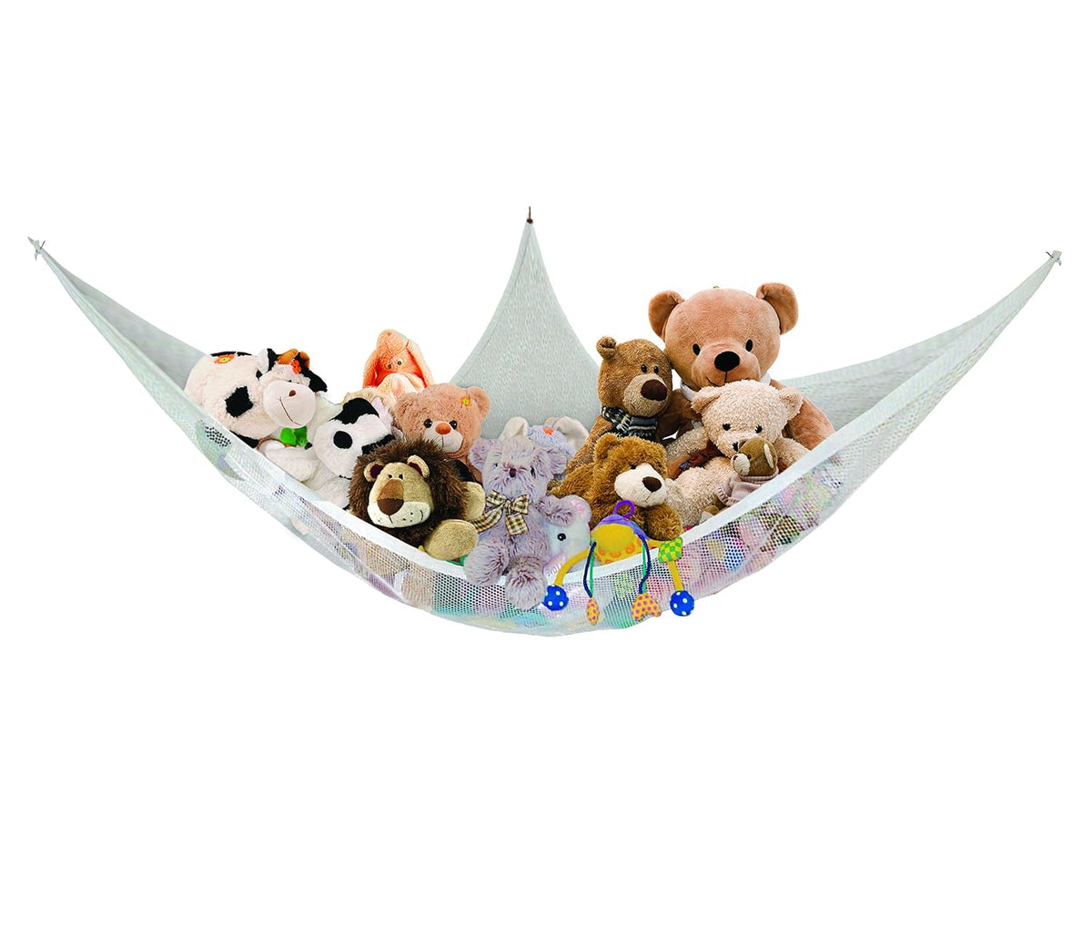 Jumbo Toy Storage Corner Hammock Net Organizer - 6 ft Long - Holds up to 30lbs Maximum Weight - Model L693