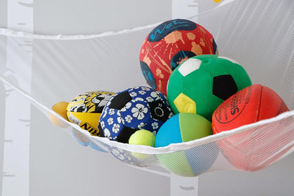 Jumbo Toy Storage Corner Hammock Net Organizer - 6 ft Long - Holds up to 30lbs Maximum Weight - Model L693