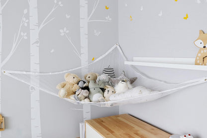 Jumbo Toy Storage Corner Hammock Net Organizer - 6 ft Long - Holds up to 30lbs Maximum Weight - Model L693
