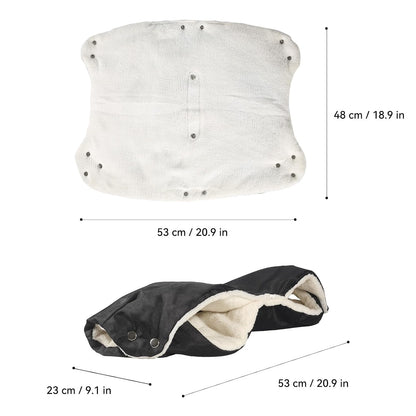Stroller Hand Muff, Thick Gloves Anti-Freeze, Hand Warmer Muff with Fleece, Waterproof, Windproof, Universal Size for Pushchairs