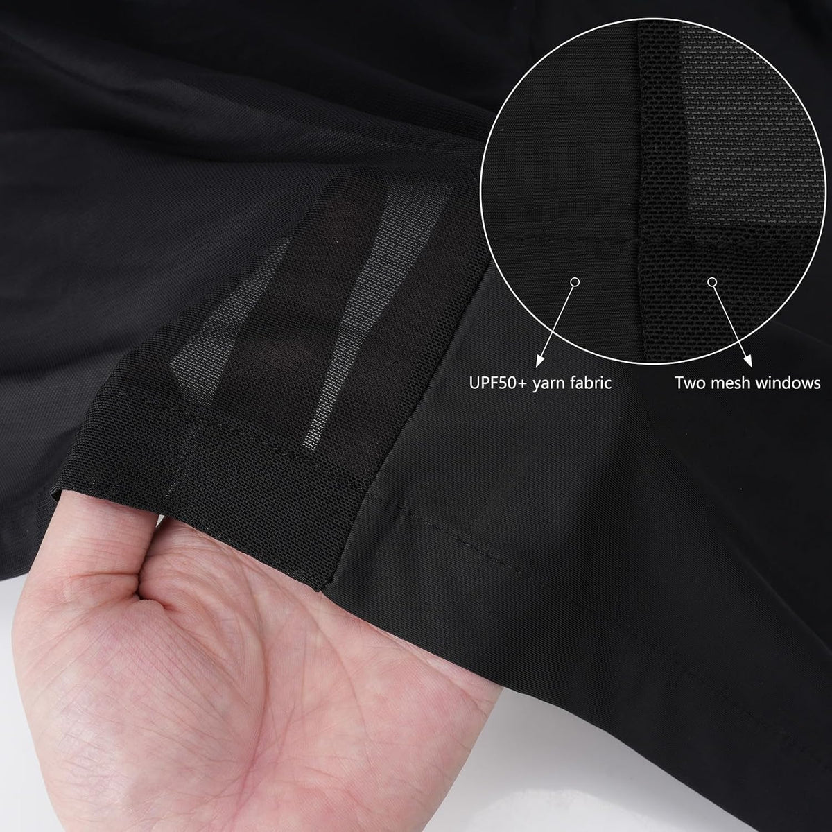 Stretchy Panoramic Canopy Compatible with Wonderfold Stroller Wagons W2/W4 All Models,UPF50+ Sun Protection with Two Mesh Windows,Sun Shade and Protection(Black)