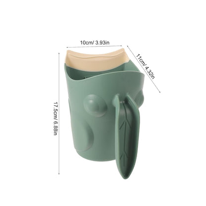 Kids Shampoo Rinse Cup for Toddlers, PP Silicone Edge Green