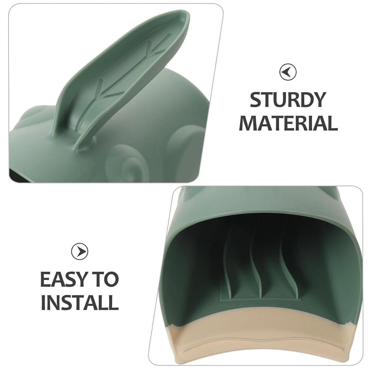 Kids Shampoo Rinse Cup for Toddlers, PP Silicone Edge Green