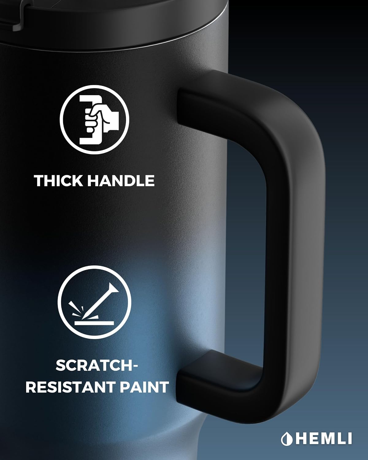 40 Oz Tumbler with Handle and Straw, Insulated Stainless Steel Tumbler with Leakproof 2-in-1 Lid, Reusable and Portable Water and Coffee Travel Mug, Vacuum Insulated