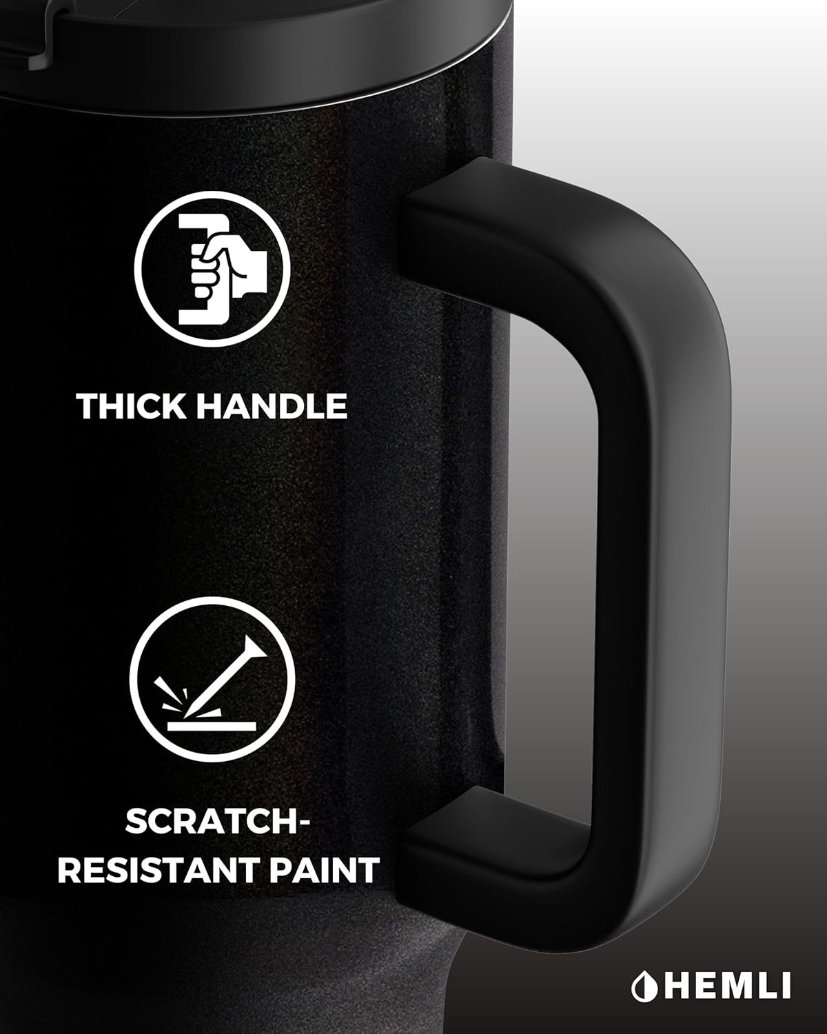 40 Oz Tumbler with Handle and Straw, Insulated Stainless Steel Tumbler with Leakproof 2-in-1 Lid, Reusable and Portable Water and Coffee Travel Mug, Vacuum Insulated