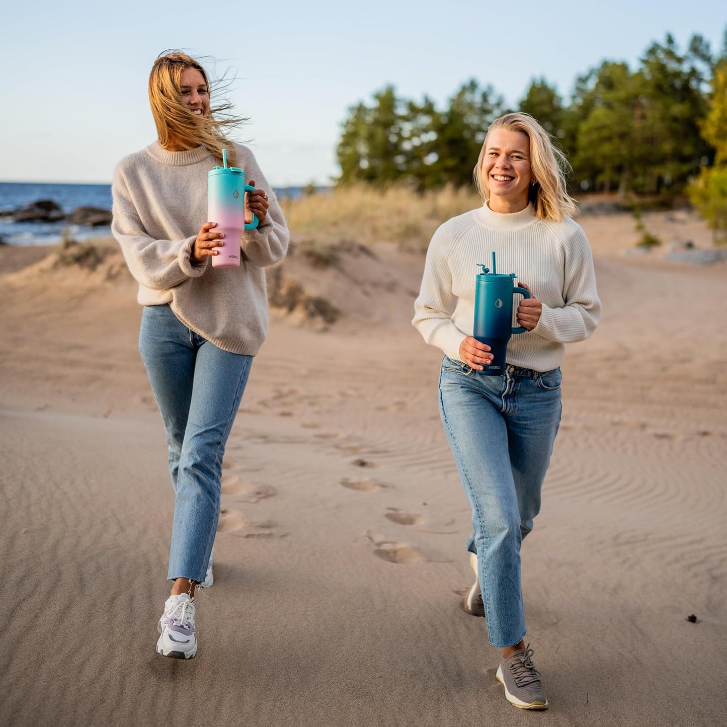40 Oz Tumbler with Handle and Straw, Insulated Stainless Steel Tumbler with Leakproof 2-in-1 Lid, Reusable and Portable Water and Coffee Travel Mug, Vacuum Insulated