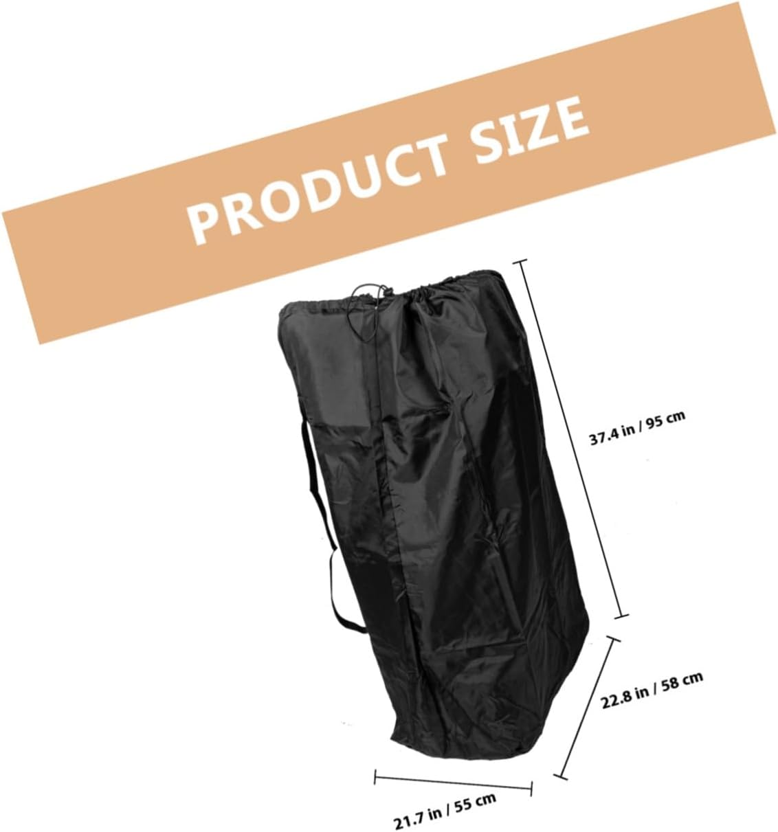 Stroller Travel Bag for Airplane Gate Check, Nylon Storage Pouch Black
